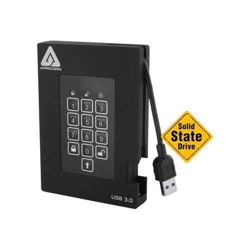Apricorn Aegis Padlock Fortress A25-3PL256-S512F - SSD - chiffré - 512 Go - externe (portable) - USB 3.0 - FIPS 140-2 Level 2, 256-bit AES-XTS - Conformité TAA