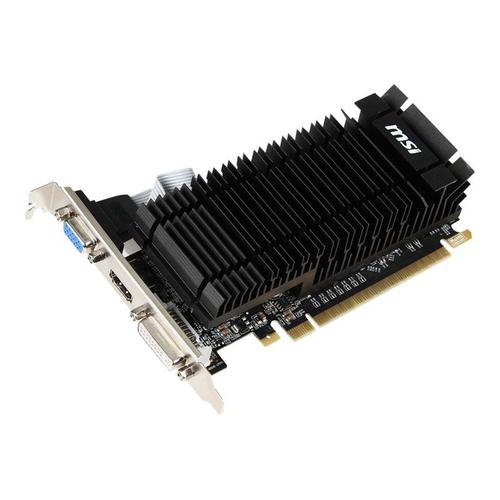 MSI N610GT-1GD3H/LPV1 - Carte graphique - GF GT 610 - 1 Go DDR3 - PCIe 2.0 x16 profil bas - DVI, D-Sub, HDMI - san ventilateur