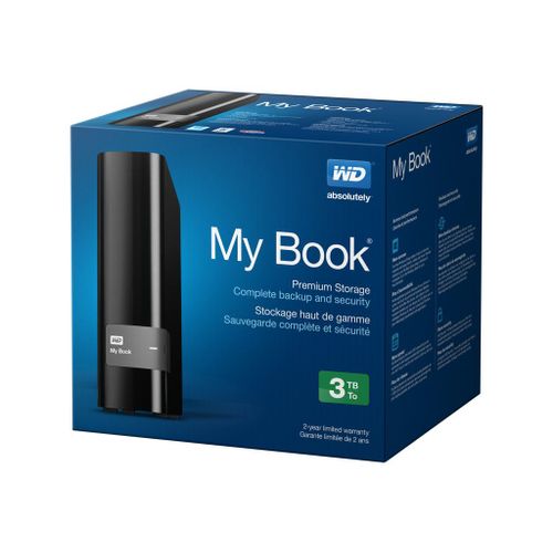 WD My Book WDBFJK0030HBK - Disque dur - chiffré - 3 To - externe (de bureau) - USB 3.0