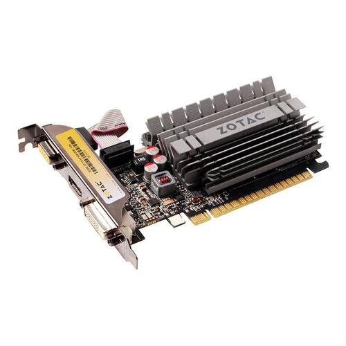 ZOTAC GeForce GT 730 - Carte graphique - GF GT 730 - 4 Go DDR3 - PCIe 2.0 x16 profil bas - DVI, D-Sub, HDMI - san ventilateur