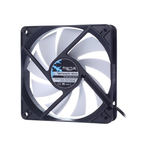 Fractal Design Silent Series R3 - Ventilateur châssis - 120 mm - noir, blanc