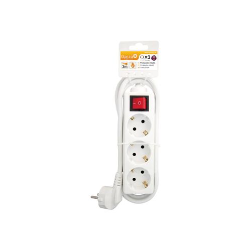 Garza Basic Power - Coupe-circuit - CA 250 V - 3680 Watt - connecteurs de sortie : 3 - 3 m - blanc