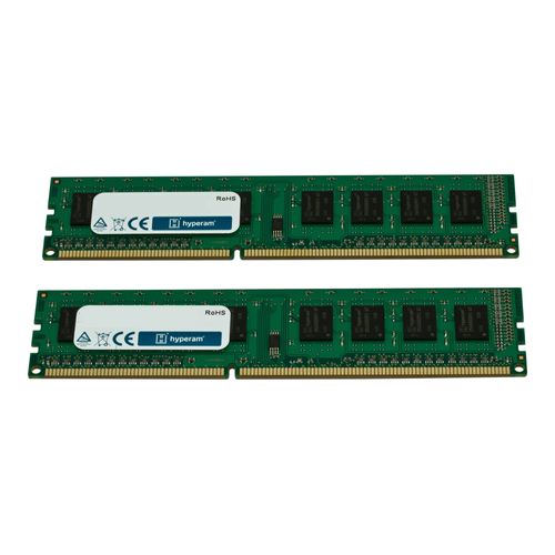 Hyperam - DDR3 - kit - 4 Go: 2 x 2 Go - DIMM 240 broches - 1066 MHz / PC3-8500 - mémoire sans tampon - ECC