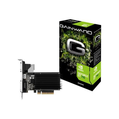 Gainward GeForce GT 710 SilentFX - Carte graphique - GF GT 710 - 2 Go DDR3 - PCIe 2.0 - DVI, D-Sub, HDMI