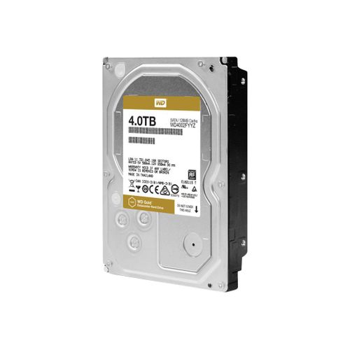 WD Gold Datacenter Hard Drive WD4002FYYZ - Disque dur - 4 To - interne - 3.5" - SATA 6Gb/s - 7200 tours/min - mémoire tampon : 128 Mo