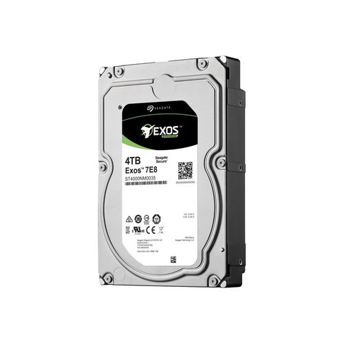 Seagate Exos 7E8 ST4000NM0035 - Disque dur - 4 To - interne - 3.5" - SATA 6Gb/s - 7200 tours/min - mémoire tampon : 128 Mo
