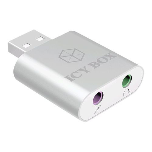 ICY BOX IB-AC527 - Carte son - 16 bits - 48 kHz - stéreo - USB 2.0 - HS-100B