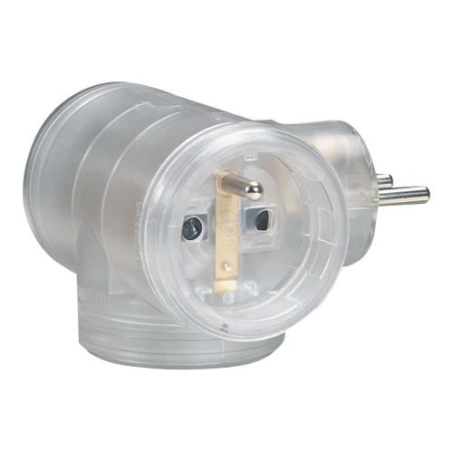 C2G Multi-Outlet Extension - Coupe-circuit - CA 230 V - 3680 Watt - entrée : alimentation - connecteurs de sortie : 3 (3 pôles (France/Belgique)) - France - transparent