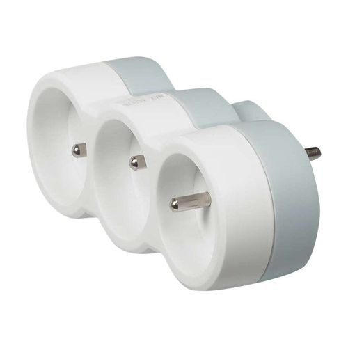 C2G Multi-Outlet Extension - Coupe-circuit - CA 230 V - 3680 Watt - entrée : alimentation - connecteurs de sortie : 3 (3 pôles (France/Belgique)) - France - blanc