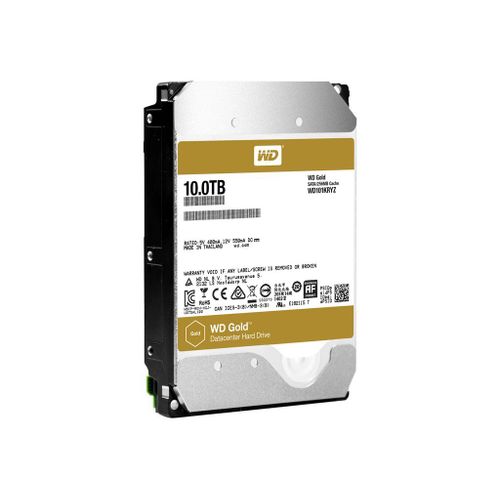 WD Gold Datacenter Hard Drive WD101KRYZ - Disque dur - 10 To - interne - 3.5" - SATA 6Gb/s - 7200 tours/min - mémoire tampon : 256 Mo