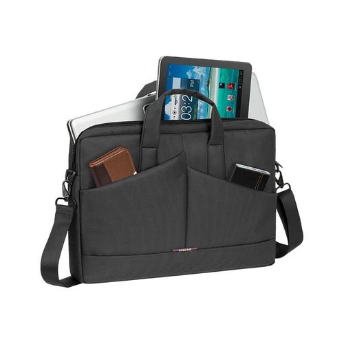 Riva Case Tivoli 8731 Diagonal plus - Sacoche pour ordinateur portable - 15.6" - gris