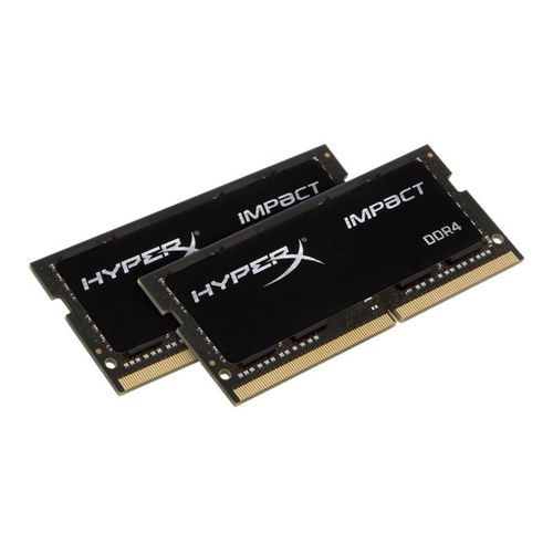 HyperX Impact - DDR4 - kit - 16 Go: 2 x 8 Go - SO DIMM 260 broches - 2400 MHz / PC4-19200 - CL14 - 1.2 V - mémoire sans tampon - non ECC