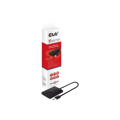 Club 3D SenseVision - Adaptateur vidéo externe - USB 3.1 Gen 1 - 2 x HDMI