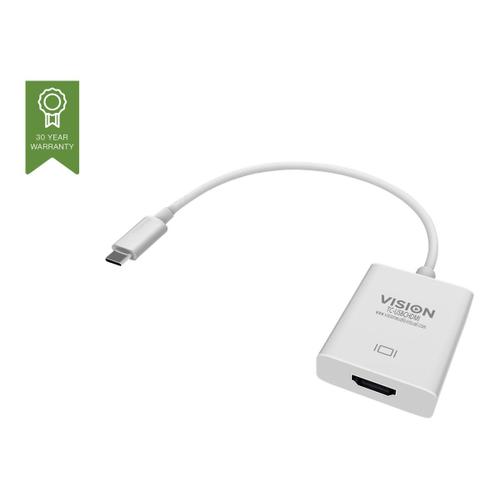 Vision TC-USBCHDMI - Adaptateur vidéo externe - USB-C 3.1 - HDMI - blanc - Pour la vente au détail