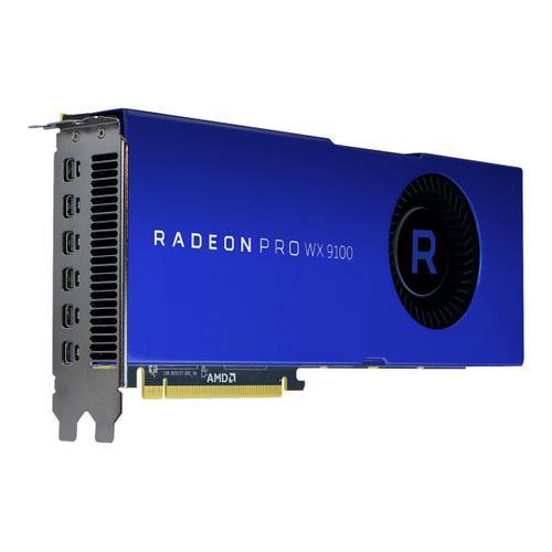 AMD Radeon Pro WX 9100 - Carte graphique - Radeon Pro WX 9100 - 16 Go HBM2 - PCIe 3.0 x16 - 6 x Mini DisplayPort