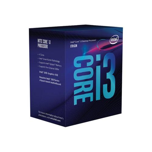 Intel Core i3 8100 - 3.6 GHz - 4 coeurs - 4 filetages - 6 Mo cache - LGA1151 Socket - Box