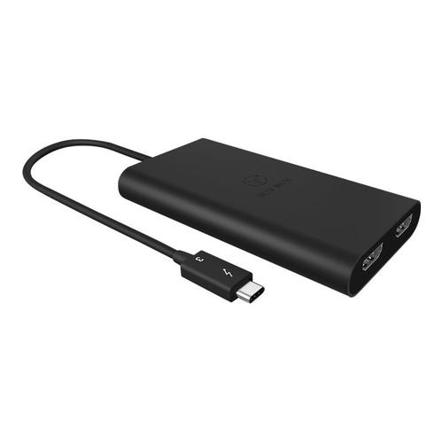 ICY BOX IB-SPL1026-TB3 - Adaptateur vidéo externe - Thunderbolt 3 - 2 x HDMI - noir