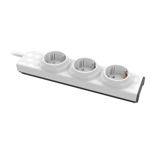 Allocacoc PowerStrip Modular - Coupe-circuit - CA 250 V - 3680 Watt - connecteurs de sortie : 3 - 1 m cordon