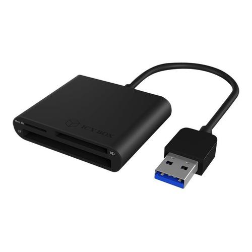 ICY BOX IB-CR301-U3 - Lecteur de carte (SD, microSD, SDHC, SDXC, SDXC UHS-I, SDHC UHS-I, CF I, CF) - USB 3.0