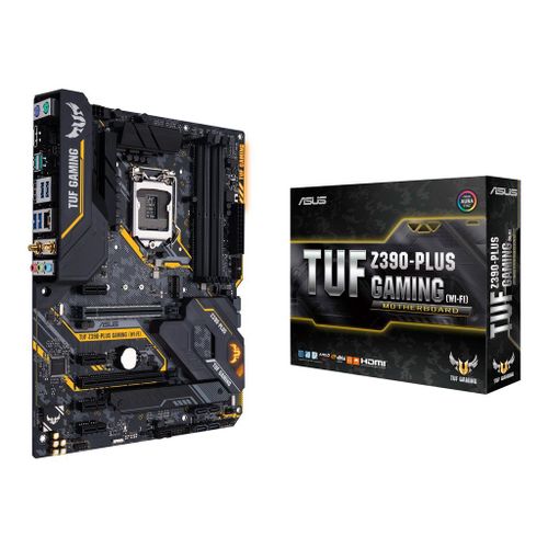 ASUS TUF Z390-PLUS GAMING (WI-FI) - Carte-mère - ATX - LGA1151 Socket - Z390 Chipset - USB 3.1 Gen 1, USB 3.1 Gen 2 - Bluetooth, Gigabit LAN, Wi-Fi - carte graphique embarquée (unité centrale...