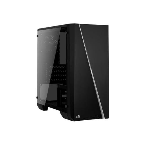 AeroCool Cylon Mini - Tour - micro ATX - panneau latéral fenêtré (acrylique) - pas d'alimentation (ATX / PS/2) - noir - USB/Audio