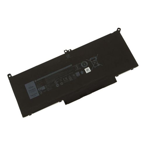 DLH - Batterie de portable (standard) (équivalent à : Dell DM3WC, Dell F3YGT, Dell 2X39G, Dell KG7VF, Dell MYJ96, Dell V4940) - Lithium Ion - 7500 mAh - 57 Wh - noir - pour Dell Latitude 7280...