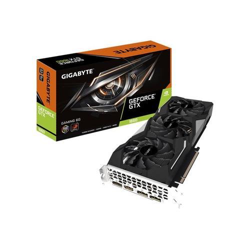 Gigabyte GeForce GTX 1660 GAMING 6G - Carte graphique - GF GTX 1660 - 6 Go GDDR5 - PCIe 3.0 x16 - HDMI, 3 x DisplayPort