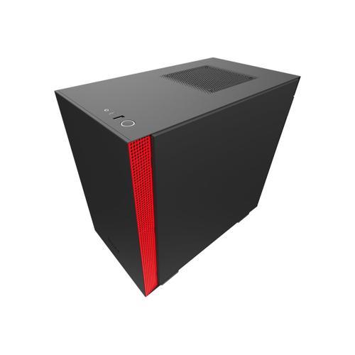 NZXT H series H210i - Tour - mini ITX - pas d'alimentation - rouge, noir mat - USB/Audio