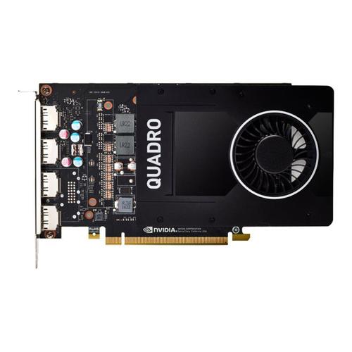 NVIDIA Quadro P2200 - Carte graphique - Quadro P2200 - 5 Go GDDR5X - PCIe 3.0 x16 - 4 x DisplayPort - Pour la vente au détail