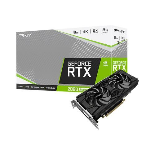 PNY GeForce RTX 2060 SUPER Dual Fan - Carte graphique - GF RTX 2060 SUPER - 8 Go GDDR6 - PCIe 3.0 x16 - DVI, HDMI, DisplayPort
