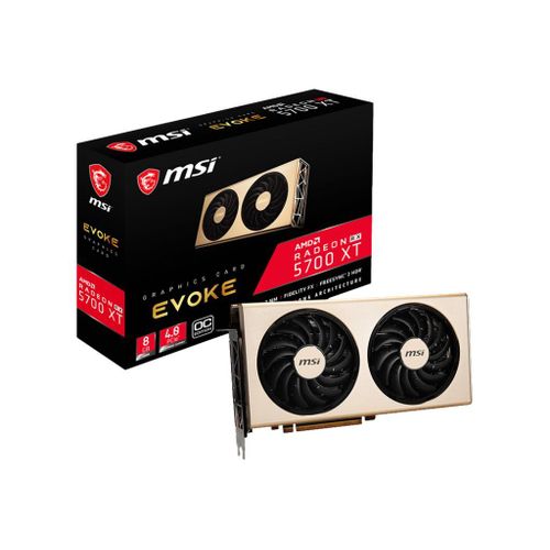 MSI Radeon RX 5700 XT EVOKE OC - Carte graphique - Radeon RX 5700 XT - 8 Go GDDR6 - PCIe 4.0 x16 - HDMI, 3 x DisplayPort - champagne