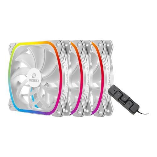 Enermax SquA RGB UCSQARGB12P-W-BP3 - Ventilateur châssis - 120 mm - blanc