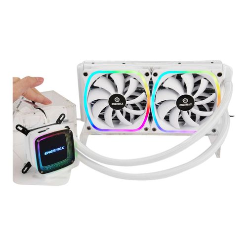 Enermax Aquafusion ELC-AQF240-SQA-W - Système de refroidissement liquide de processeur - (pour : LGA1150, LGA1151, LGA1155, LGA1156, LGA1366, LGA2011, LGA2011-3, LGA2066, AM2, AM2+, AM3, AM3+...