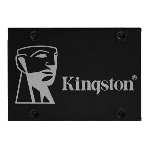 Kingston KC600 - SSD - chiffré - 256 Go - interne - 2.5" - SATA 6Gb/s - AES 256 bits - Self-Encrypting Drive (SED), TCG Opal Encryption