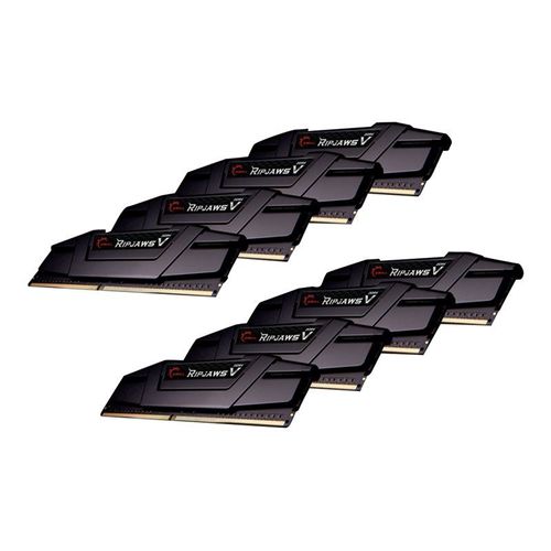 G.Skill Ripjaws V - DDR4 - kit - 256 Go: 8 x 32 Go - DIMM 288 broches - 3200 MHz / PC4-25600 - CL16 - 1.35 V - mémoire sans tampon - non ECC - noir classique