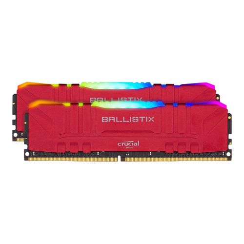 Ballistix RGB - DDR4 - kit - 16 Go: 2 x 8 Go - DIMM 288 broches - 3200 MHz / PC4-25600 - CL16 - 1.35 V - mémoire sans tampon - non ECC - rouge