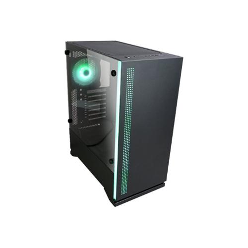 Zalman S5 - Tour - ATX - panneau latéral fenêtré (verre trempé) - pas d'alimentation (ATX) - noir - USB/Audio