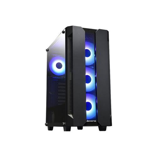 Boitier PC Moyen Tour ATX Chieftec Hunter GS-01B-OP RGB avec panneau vitré - Noir