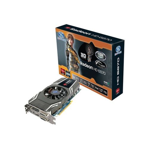 Sapphire RADEON HD 6870 - Carte graphique - Radeon HD 6870 - 1 Go GDDR5 - PCIe 2.1 x16 - 2 x DVI, HDMI, 2 x Mini DisplayPort - Pour la vente au détail