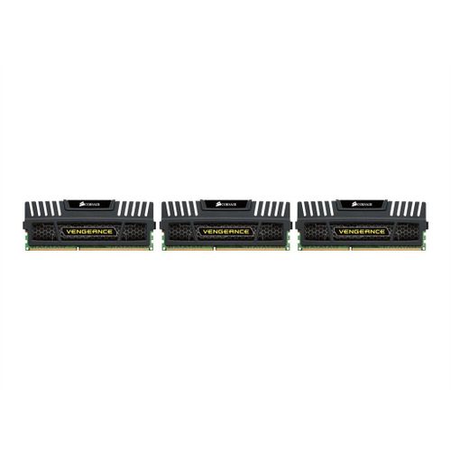 CORSAIR Vengeance - DDR3 - kit - 12 Go: 3 x 4 Go - DIMM 240 broches - 1600 MHz / PC3-12800 - CL9 - 1.5 V - mémoire sans tampon - non ECC