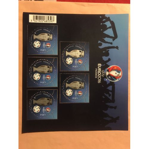 Bloc Feuillet 5 Timbres Neufs, U E F A Euro 2016 - 3 561920 685397