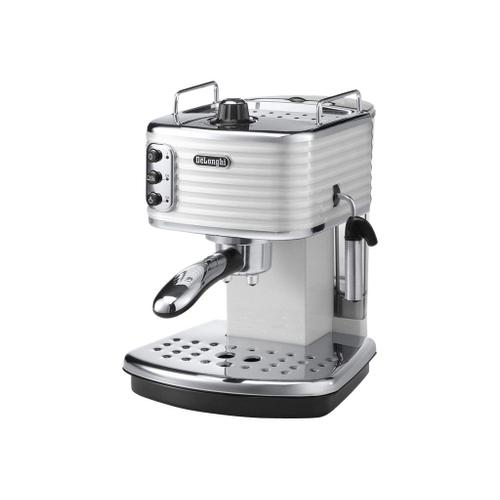 De'Longhi Scultura ECZ 351.W - Machine à café avec buse vapeur "Cappuccino" - 15 bar - zinc blanc