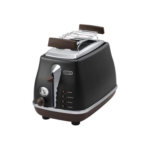 De'Longhi Icona Vintage CTOV 2103.BK - Grille-pain - 2 tranche - 2 Emplacements - noir