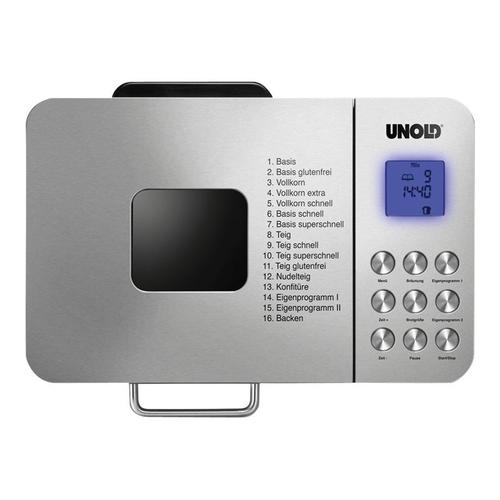 UNOLD BACKMEISTER 68456 Edel - Machine à pain - 550 Watt - acier inoxydable