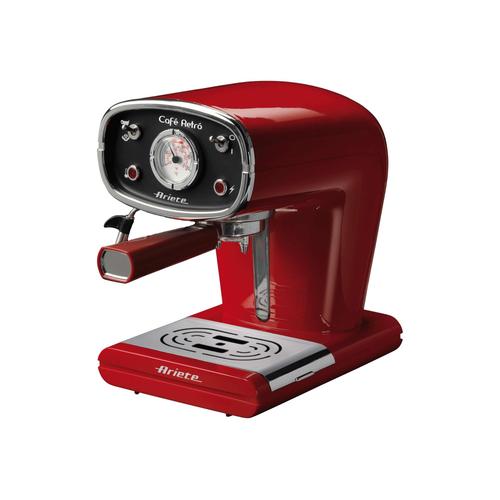 Ariete Café Retro 1388 - Machine à café avec buse vapeur "Cappuccino" - 15 bar - rouge