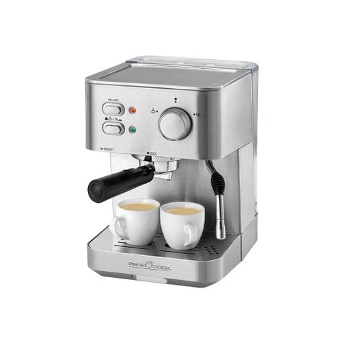 ProfiCook PC-ES 1109 - Machine à café avec buse vapeur "Cappuccino" - 15 bar - acier inoxydable