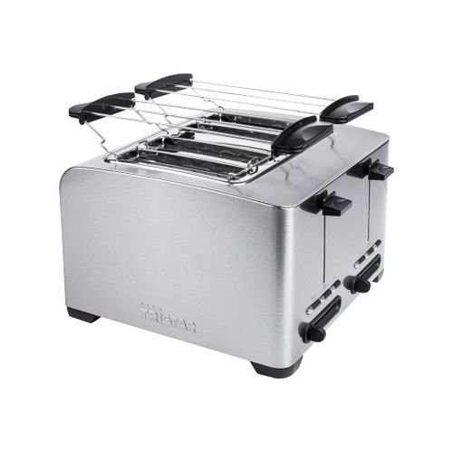 Tristar BR-2140 - Grille-pain - 4 tranche - 4 Emplacements - noir/inox