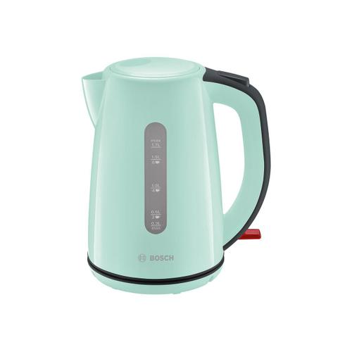 Bosch CompactClass TWK7502 - Bouilloire - 1.7 litres - 2.2 kWatt - turquoise menthe / gris-noir