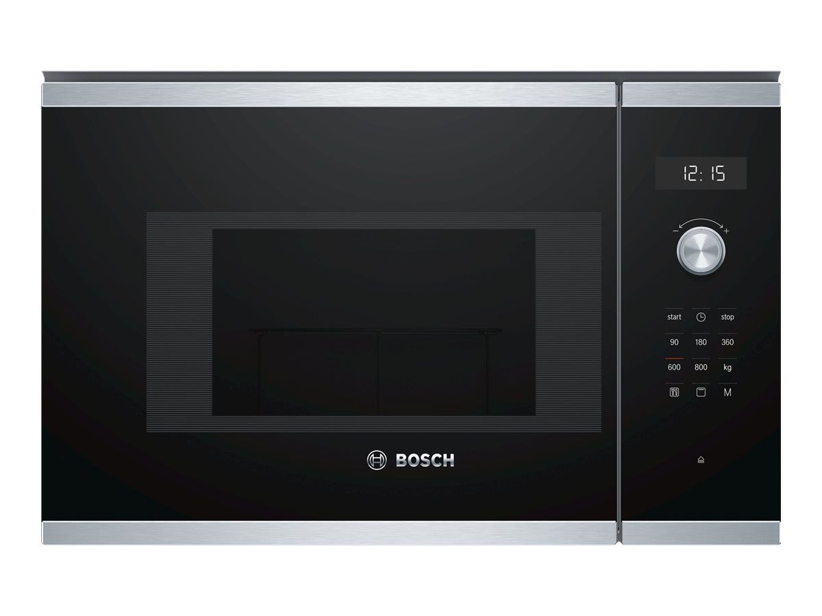 Bosch Serie | 6 BEL524MS0 - Four micro-ondes grill - encastrable - 20 litres - 800 Watt - acier inoxydable