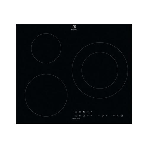 Electrolux LIT60336CK - Table de cuisson à induction - 3 plaques de cuisson - Niche - largeur : 56 cm - profondeur : 49 cm - noir - avec bord droit